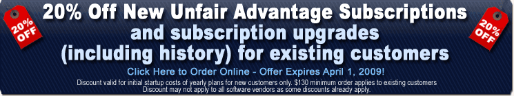 20% Off Unfair Advantage Subscriptions!